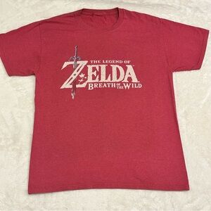 Legend of Zelda Breath of the Wild Red T-Shirt Size M